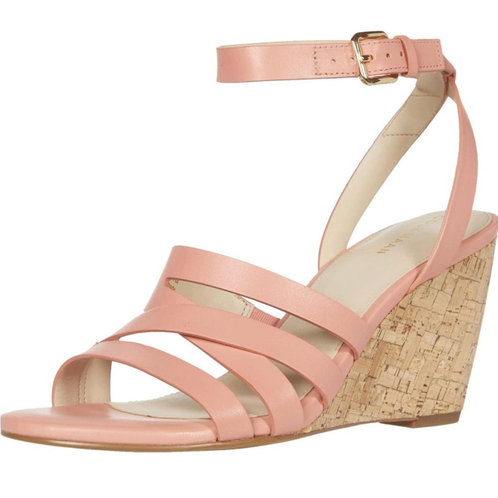 Cole Haan Marietta Pink Wedge Sandals Sz9